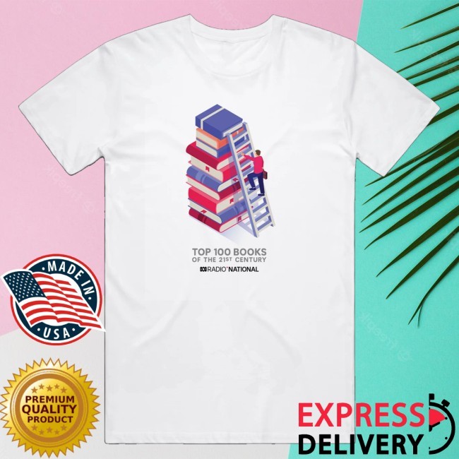 Official Abc Merch Top 100 Books Ladder White T-Shirt
