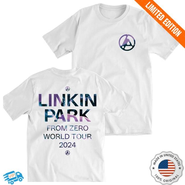 Linkin Park Merch Store From Zero World Tour Texture Fill White Crewneck Sweatshirt