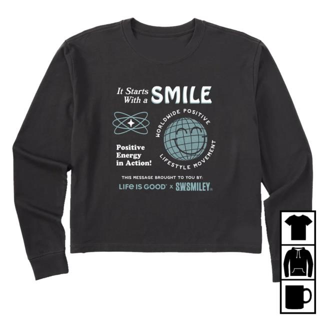 Smiley World Merch Shop Store Lig S.W.Smiley Starts With A Smile T Shirt