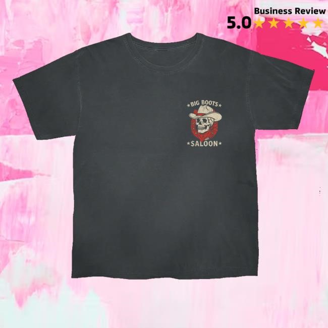 Two Friends Store Merch Big Boots Saloon Black Zip Hoodie
