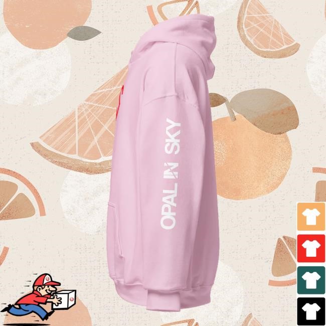 Opal In Sky Merch Shop Store Official Pink Heart Hoodie Sweatshirt