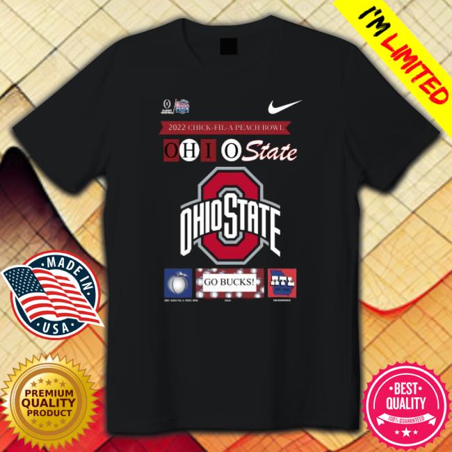 2022 Chick-Fil-A Peach Bowl Ohio State Go Bucks 2022 Hooded Sweatshirt 2022 Chick-Fil-A Peach Bowl Ohio State Go Bucks 2022 Shirts