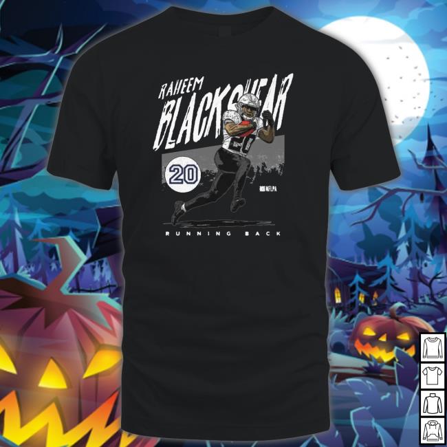 Raheem Blackshear Carolina Grunge Wht tee shirt