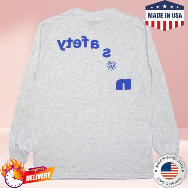 Original No Safety Skateboards Merch Store Site Logo Longsleeve - Ash Tee Shirt