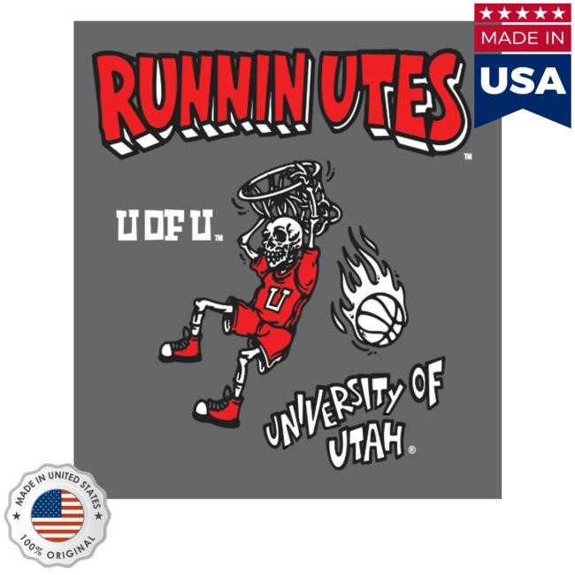 Tys Dyes Merch Store Utah Utes - Skeleton Ball Zip Hoodie