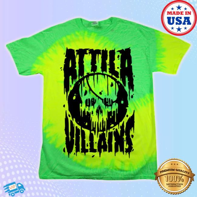 Official Merch Store Now Attila Toxic Lime Tie Dye T-Shirt Merchnow Shop