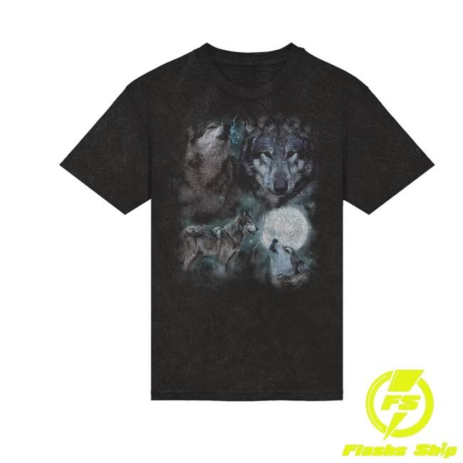 Alveussanctuary Merch Store Shop Wolf Acid Wash T-Shirt