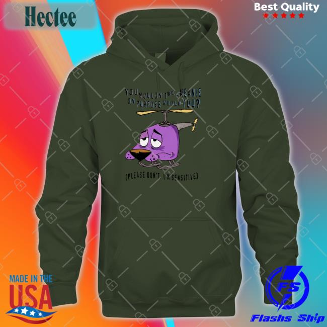 Justins Art Shop You Wouldn't Be A Meanie On Purpose Would You Sweatshirt You Wouldn't Be A Meanie On Purpose Would You Tee