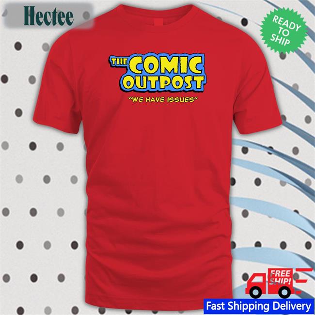 Chris Gore Wearing The Comic Outpost We Have Issues T Shirts