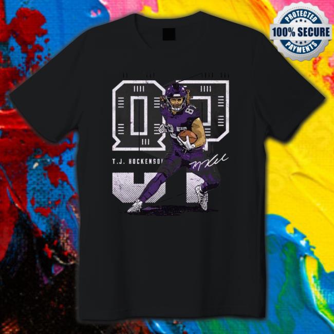 T.J. Hockenson Minnesota Vikings Future Signature Sweatshirt T.J. Hockenson Minnesota Vikings Future Signature Crewneck Sweatshirt