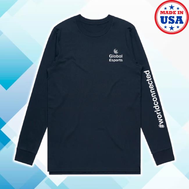 Trending Dotexe Merch Store Gef #Worldconnected Ls Global Esports Sweatshirt- Navy Dotexe Shop