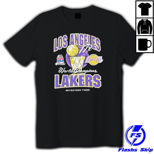 Official Los Angeles Lakers Vintage World Champions Seventeen Times History Shirt