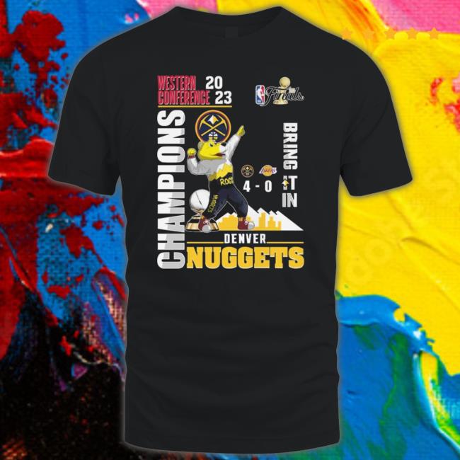 Denver Nuggets Rocky The Mountain Lion Western Conference 2023 Champions Bring It In shirt