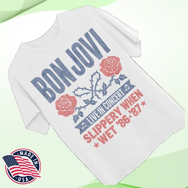 Bonjovi Merch Shop Store Live In Concert White Hoodie