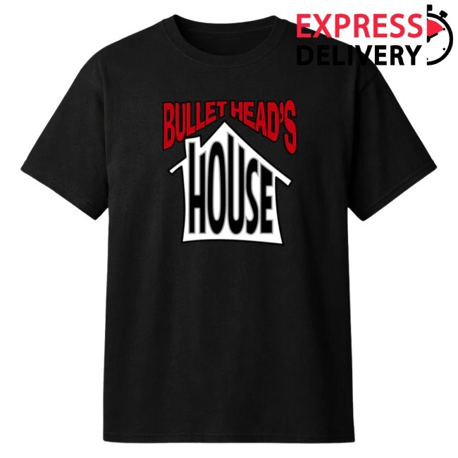 Bulletheads House Store Merch Classic Heavy Cotton Shirt Red Basketball Logo White Red House