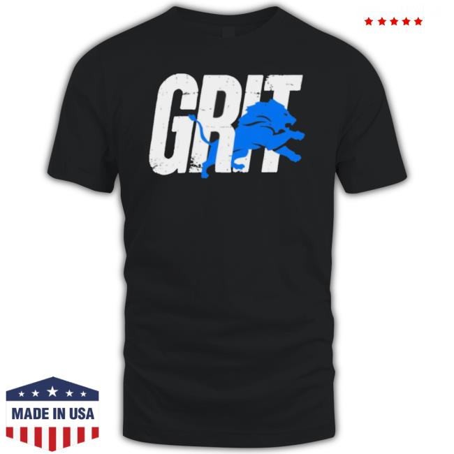Official Detroit Lions Football Lions Grit Logo Gift New Shirt