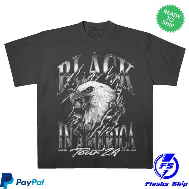 Official Vince Staples Merch Black In America Eagle Tour Hoodie