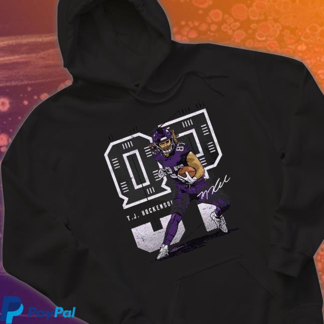 T.J. Hockenson Minnesota Vikings Future Signature Sweatshirt T.J. Hockenson Minnesota Vikings Future Signature Tee Shirt