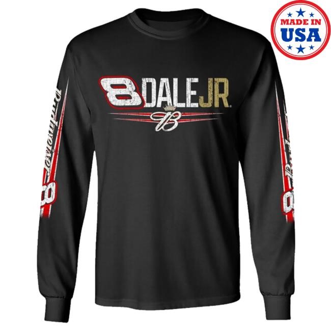 Shopjrnation Merch Dale Earnhardt Jr #8 Budweiser Long Sleeve Long Sleeve Shirt
