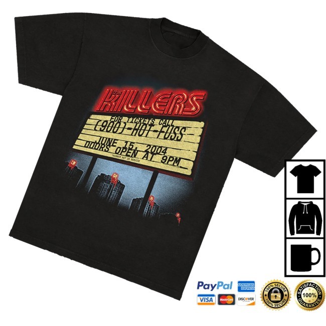 Official The Killers Merch Summer Motel Sign Long Sleeve Shirt Black