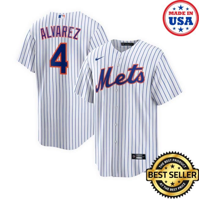 New York Mets Francisco Alvarez White Replica Player Jersey New Shirt
