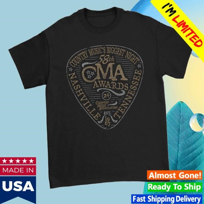 Cmaworld Merch Store Shop 58Th Cma Awards Guitar Pick Hooded Sweatshirt