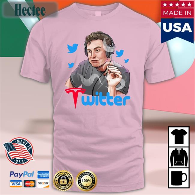 Elon Musk Smoking Tesla Twitter Tee