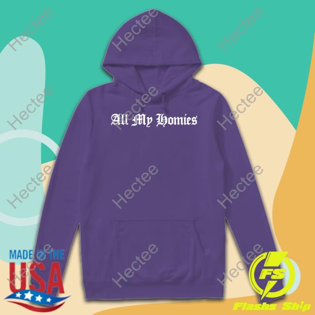 All My Homies Label Logo Long Sleeve Tee Shirt
