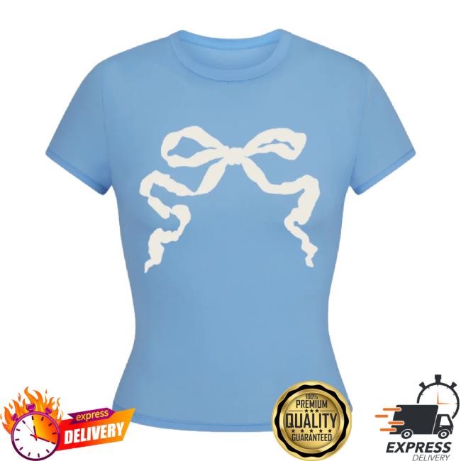 Trending Blue Cropped Classic Shirt With Ribbon Lana Del Rey Store Merch Shop