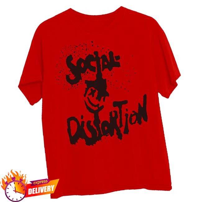 Original Social Distortion Store Merch Smiley Red Shirt