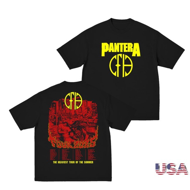 Official Pantera Store Merch Cfh 2025 Tour Crewneck Sweatshirt