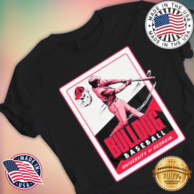 Official University Of Georgia Baseball Card Pocket Shirt