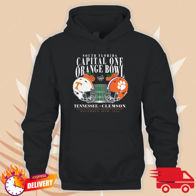 Tennessee Volunteers Vs Clemson Tigers South Florida Capital One Orange Bowl 2022 Hoodie Tennessee Volunteers Vs Clemson Tigers South Florida Capital One Orange Bowl 2022 Crewneck Sweatshirt