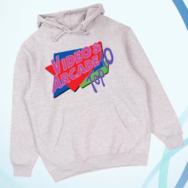 Retrokid Merch Video & Arcade Top 10 Logo Zip Up Hoodie