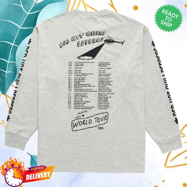 Official Red Hot Chili Peppers Merch Sexy Time Hoodie Heather Grey