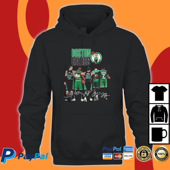 Boston Celtics Daniel Theis Al Horford Marcus Smart Jayson Tatum Jaylen Brown Signatures Tee Boston Celtics Daniel Theis Al Horford Marcus Smart Jayson Tatum Jaylen Brown Signatures Long Sleeve Shirt