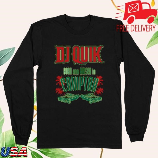 Official Dj Quik Merch Dj Quik Born And Raised Long Sleeve Black T-Shirt