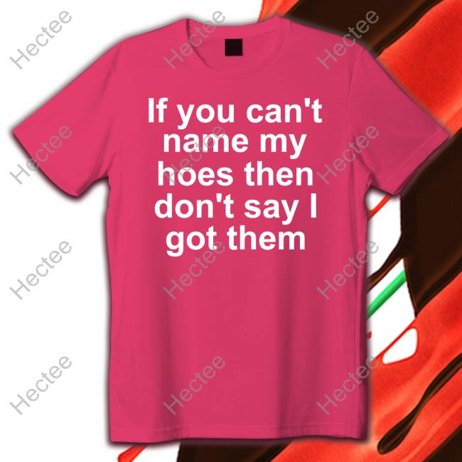 If You Can't Name My Hoes Then Don't Say Got Them T Shirt Richcoastrican
