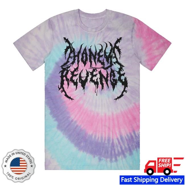 Honey Revenge Merch Death Metal Logo Unicorn Tie Dye Tee