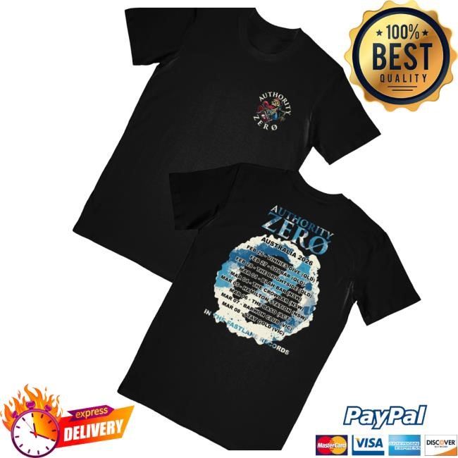 Artist First Store Merch Authority Zero Aus Tour Black Long Sleeve Shirt