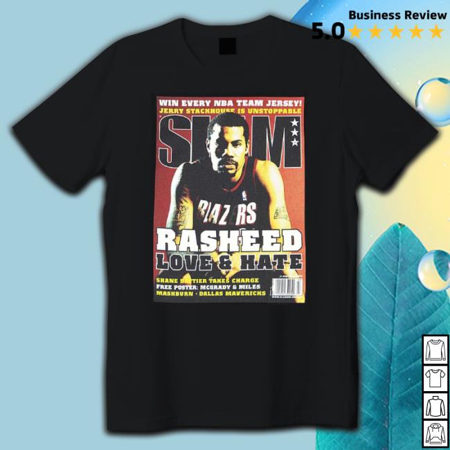 Official Mitchell And Ness Slam Cover Portland Trail Blazers Rasheed Wallace shirt
