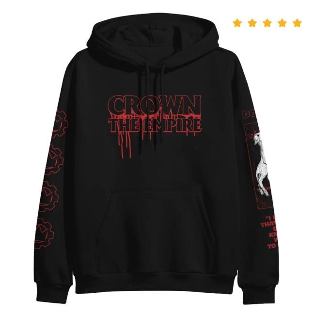Crown The Empire Band Merch Sacrifice Hoodie - Black T-Shirt