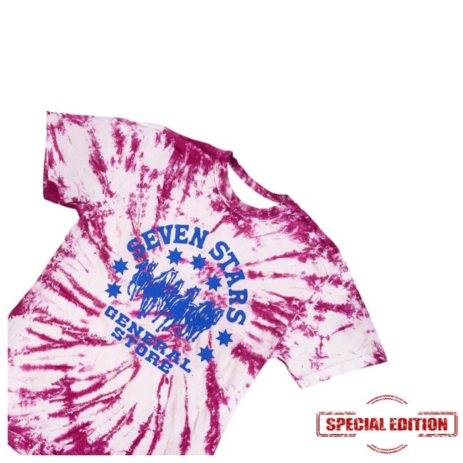 Seven Stars General Store Merch Shop 7Sgs Tie-Dye Logo Magenta Whirl Hoodie