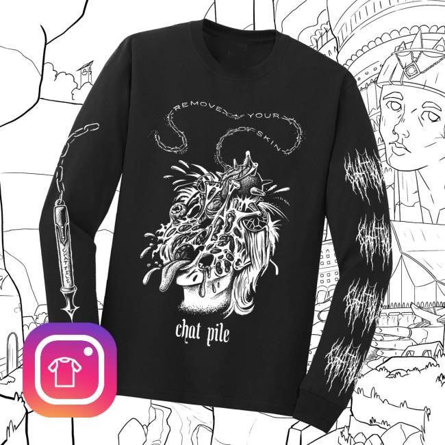 Chatpile Merch Fire Face Black Hoodie
