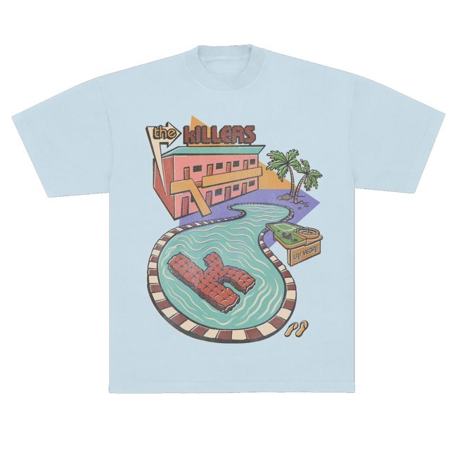 The Killers Merch Summer Pool Hoodie Chambray