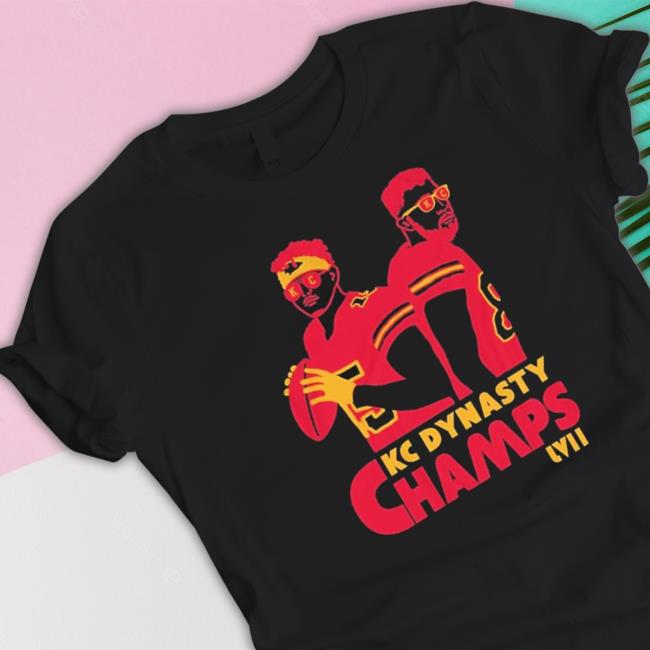 Original Super Bowl Lvii Champions Kc Dynasty Champs Mahomes Kelce Kansas City Football shirt, hoodie, tank top, sweater and long sleeve t-shirt