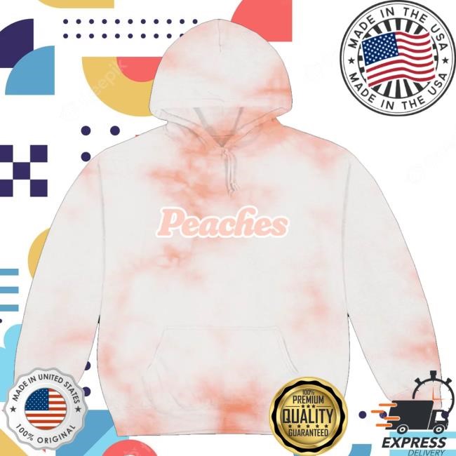 Official Justin Bieber Music Merch Peaches Tie Dye Crewneck Sweatshirt