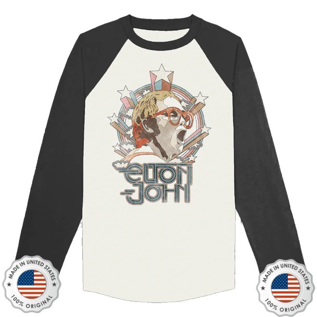 Elton John Merch Store Shooting Star Rainbow Photo T-Shirt, Hoodie, Tank Top, Sweater And Long Sleeve T-Shirt