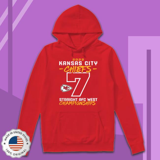 Kansas City Chiefs 7 Years In A Row Afc West Champions 2022 Chiefs Kingdom Shirt