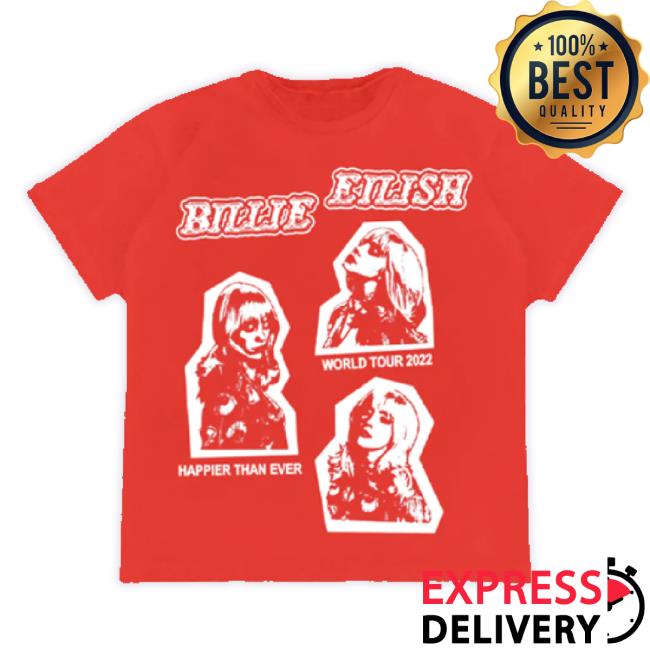 Official Billie Eilish Merch Store Cut Out Red Tour Sweatshirt Billieeilish Shop